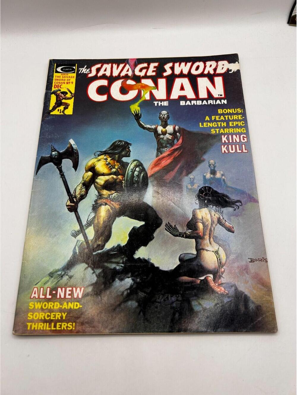 Savage Sword of Conan #9 Magazine Bronze Age Complete Marvel King Kull story